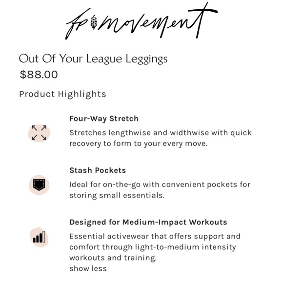 NWT • FP Movement Leggings - Picture 2 of 10